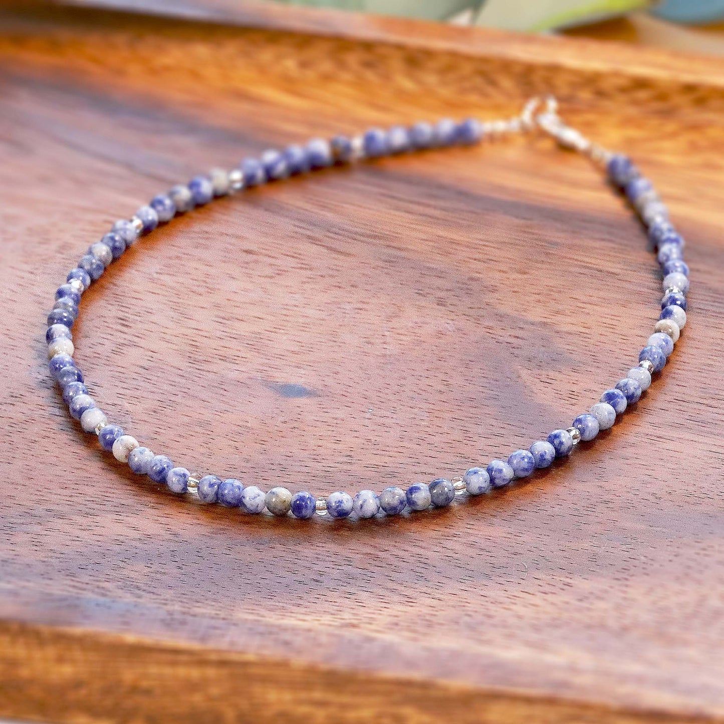 Sodalite 4mm Round beaded Choker, Bracelet, Natural Gemstones