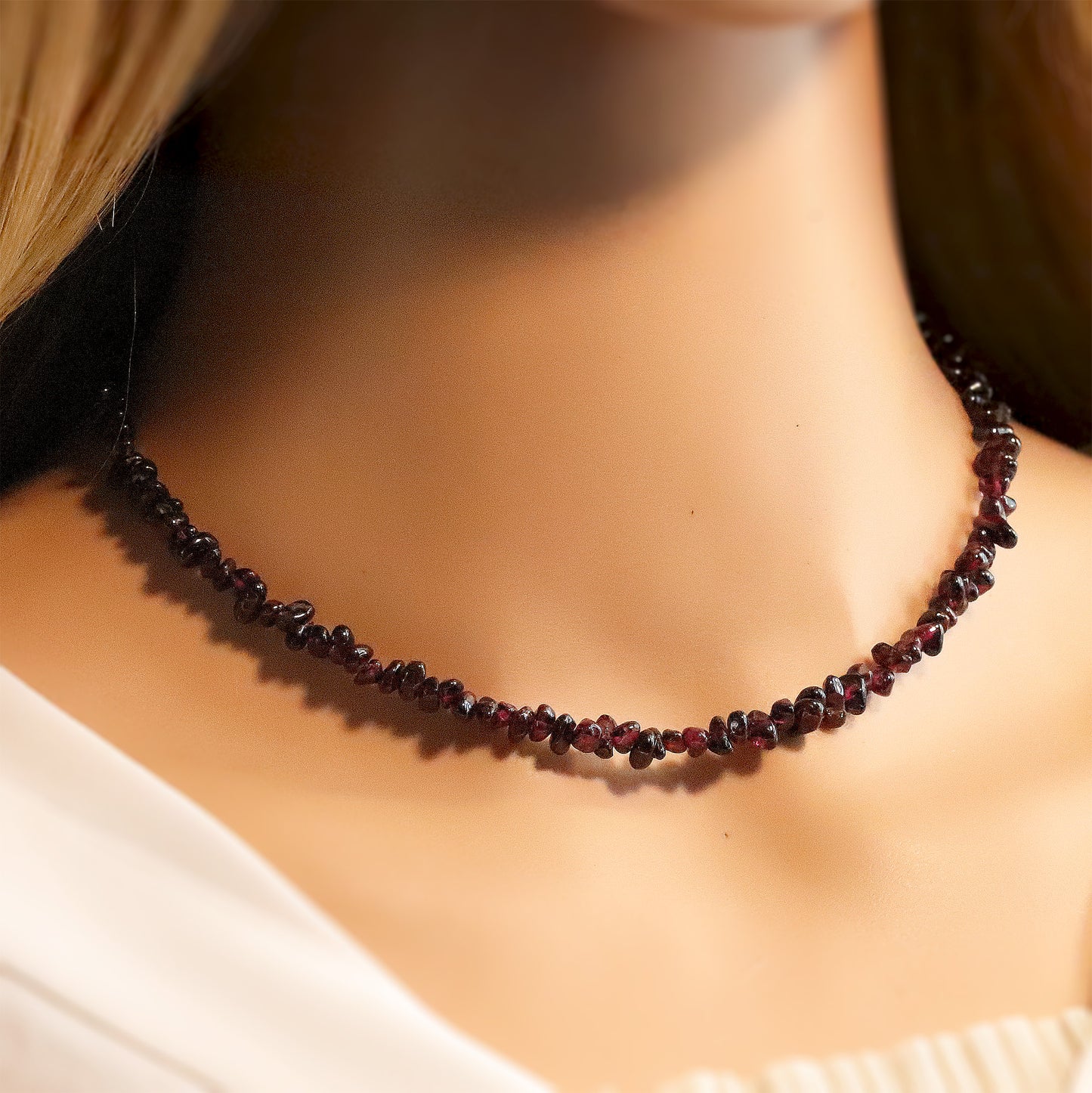 Garnet Irregular Chips 3mm-5mm Stone Necklace, Bracelet, Natural Gemstones