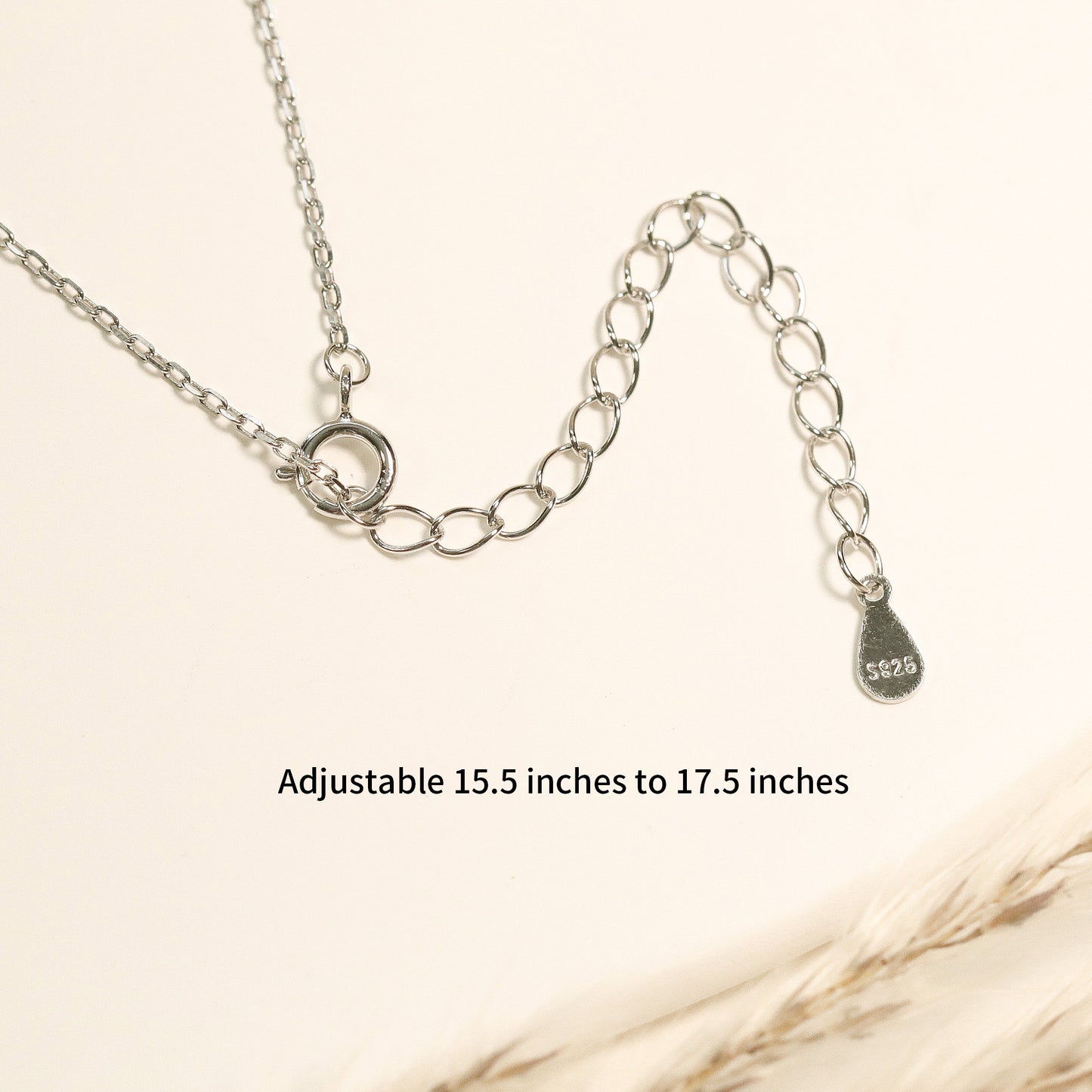 Dainty Silver Chain Choker, Minimalist Style, Geometric Design 925 Sterling Silver Chain Necklace