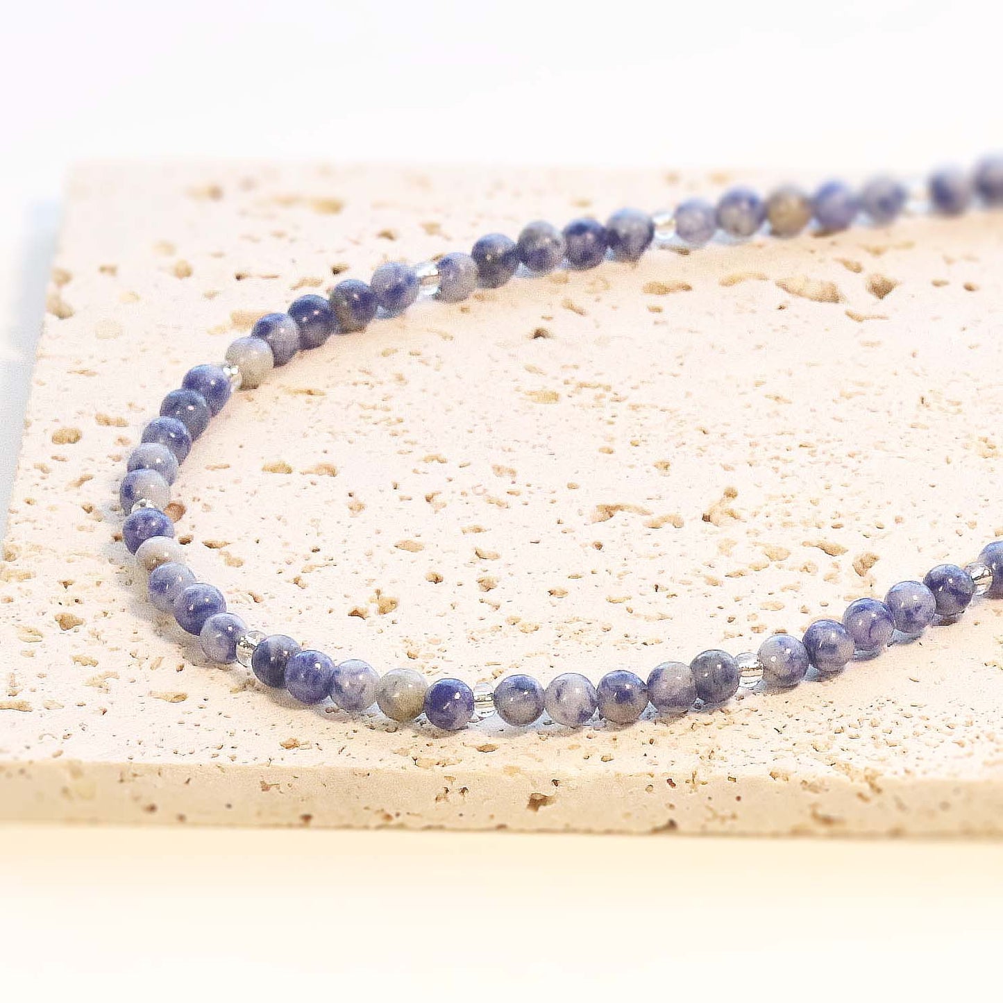 Sodalite 4mm Round beaded Choker, Bracelet, Natural Gemstones