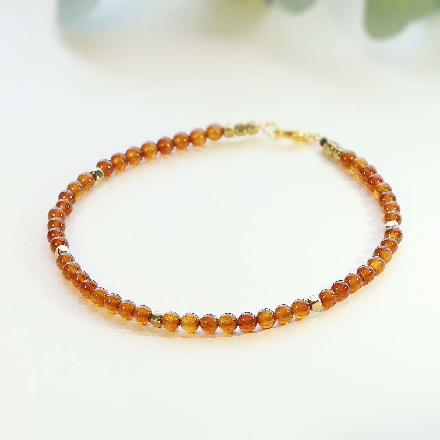 Brown Agate 6mm Round Beaded Choker, Bracelet, Natural Gemstones