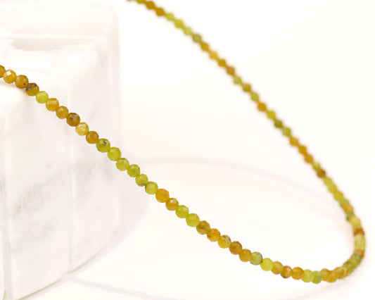 Canada Jade 3mm Faceted Beaded Choker, Bracelet, Natural Jade Gemstones