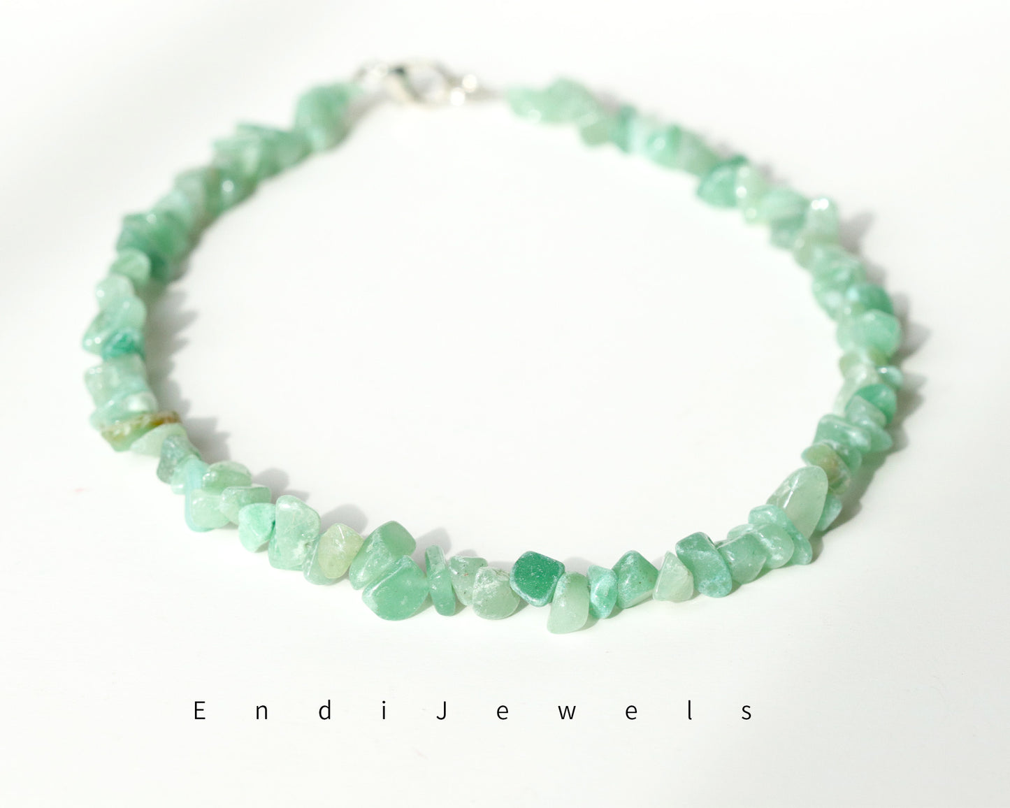 Green Aventurine Irregular Chips Stone Necklace, Bracelet, Natural Gemstones