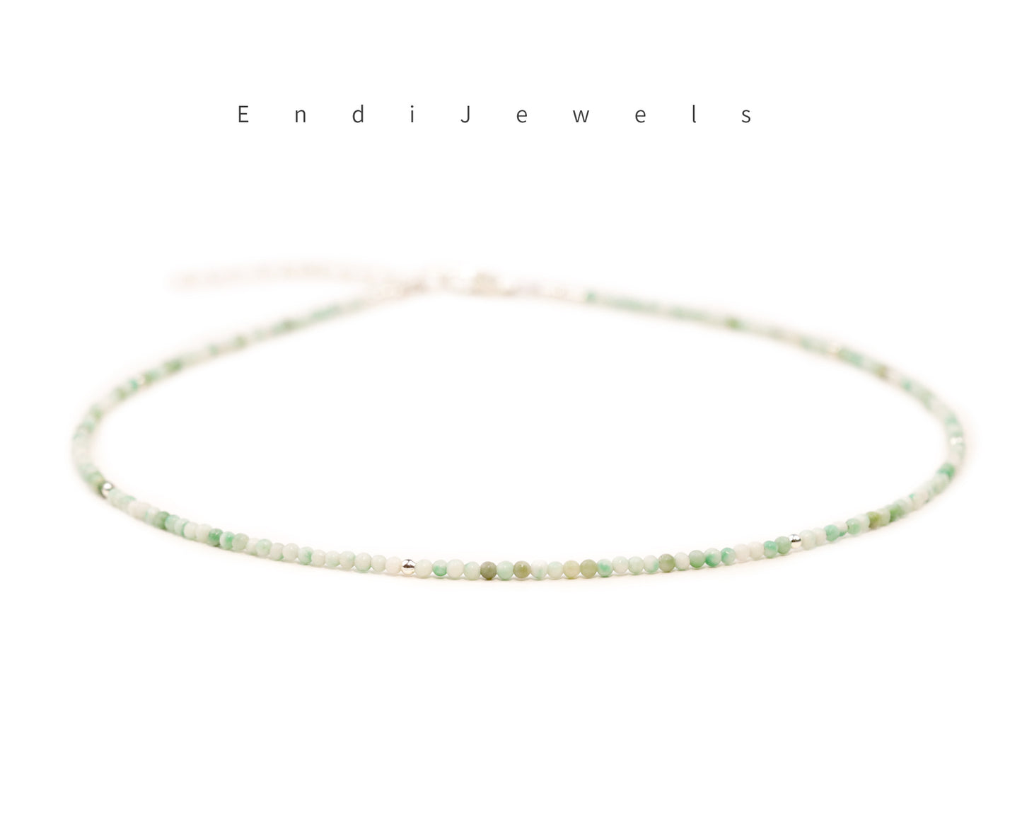 Hetian Jade 2mm Round Beaded Necklace, Bracelet, Natural Gemstones