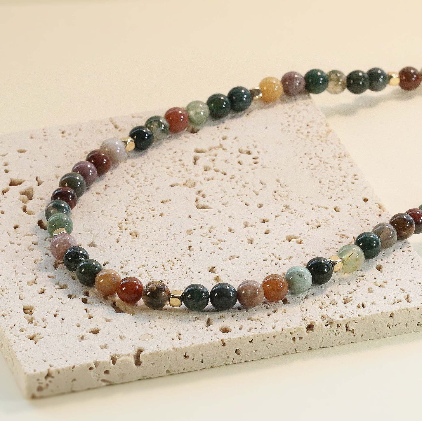 Ocean Jasper 6mm Round Beaded Necklace, Bracelet, Natural Gemstones, Natural Gemstones