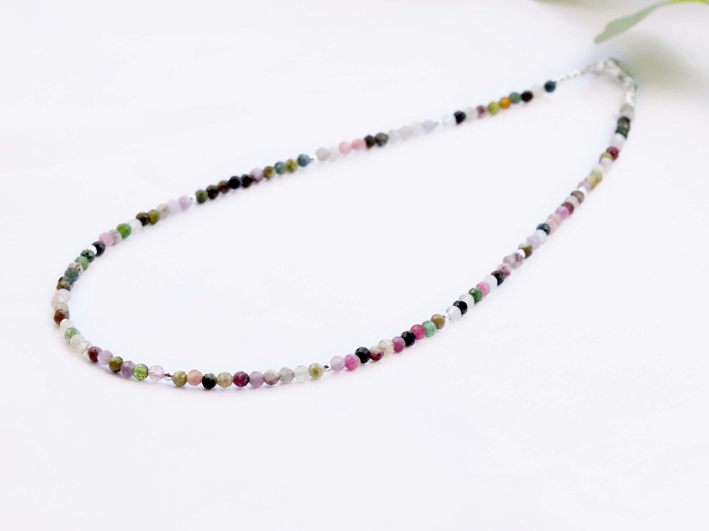 Tourmaline 3mm Faceted Beaded Choker, Bracelet, Natural Gemstones