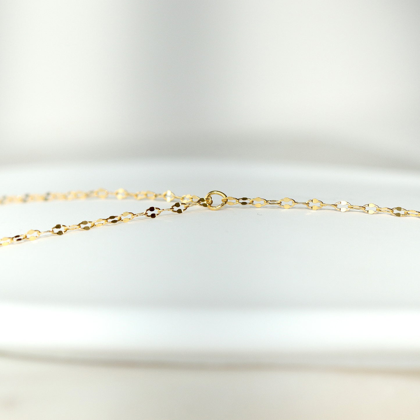 Long Chain Choker, Simple Gold Chain Necklace, 18K Plated 925 Sterling Silver, Minimalist Style