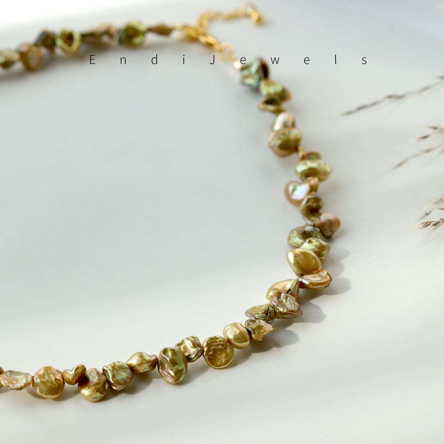 Saltwater Pearl Chips Necklace, Natural real Pearls