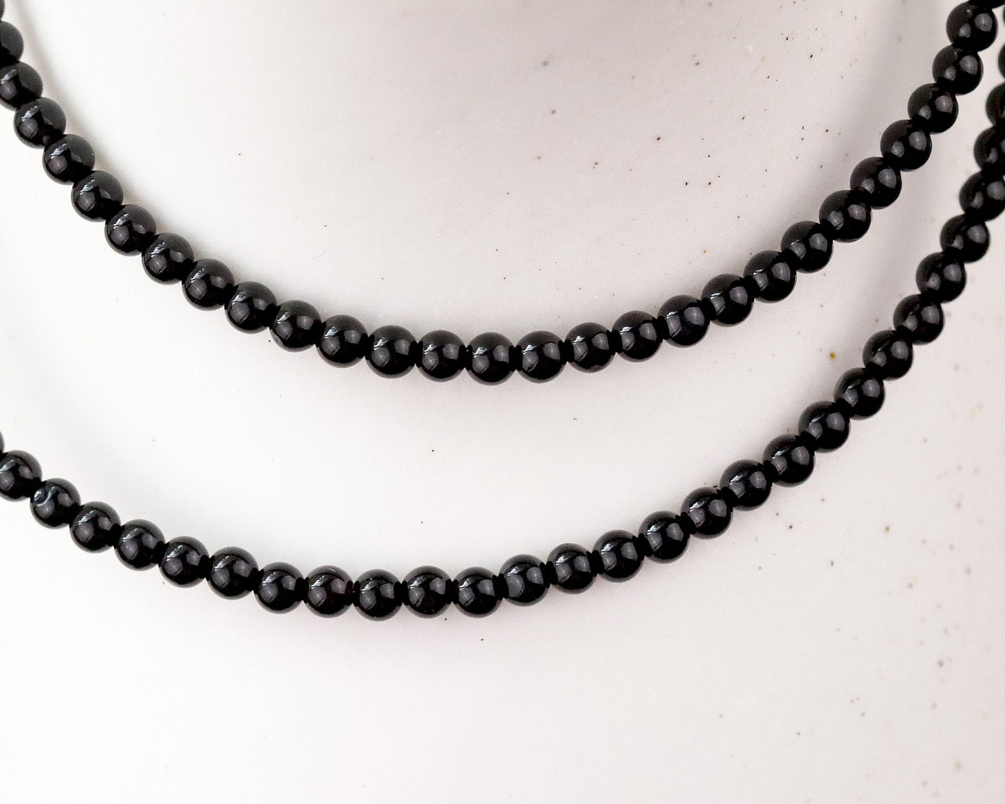 Black Spinel 2mm Round Beaded Choker, Bracelet, Natural Gemstone Beads