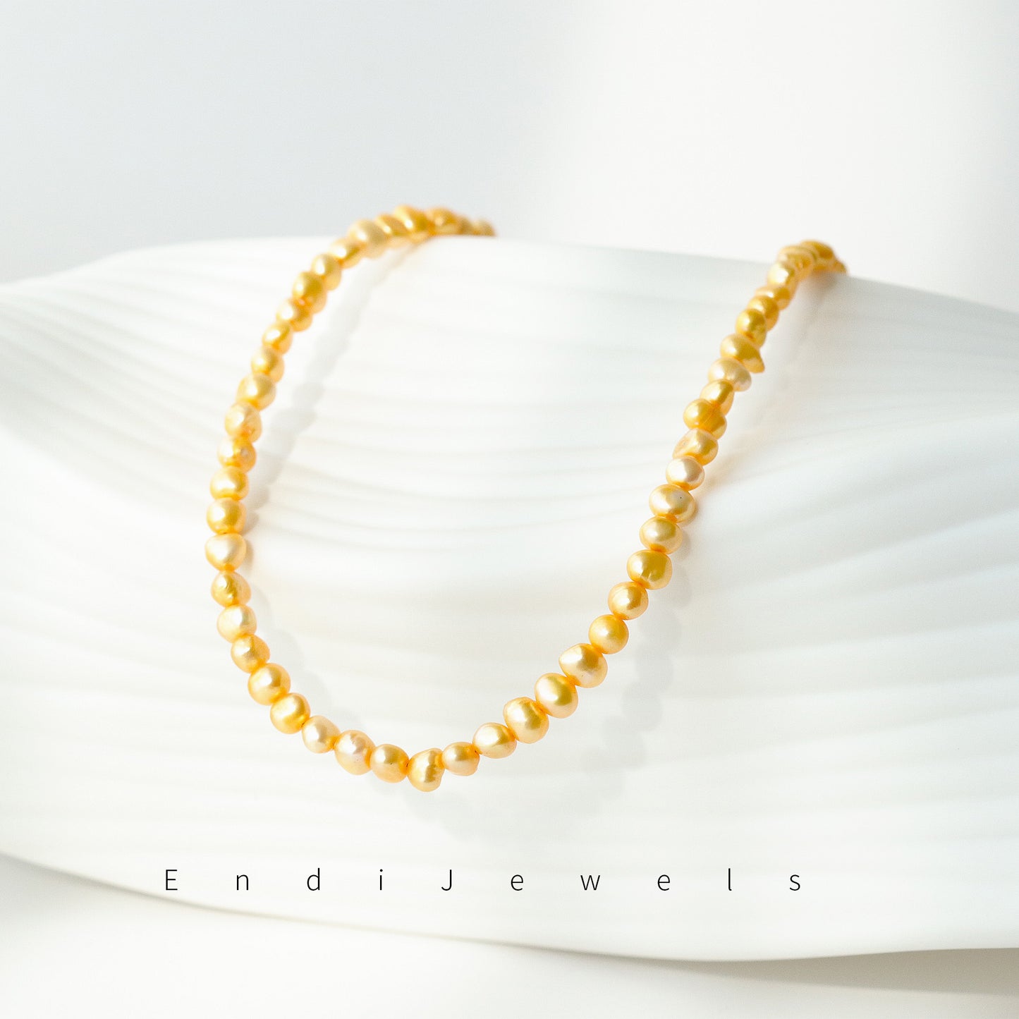 Saltwater Pearl Beaded Choker, Real Natural Pearl