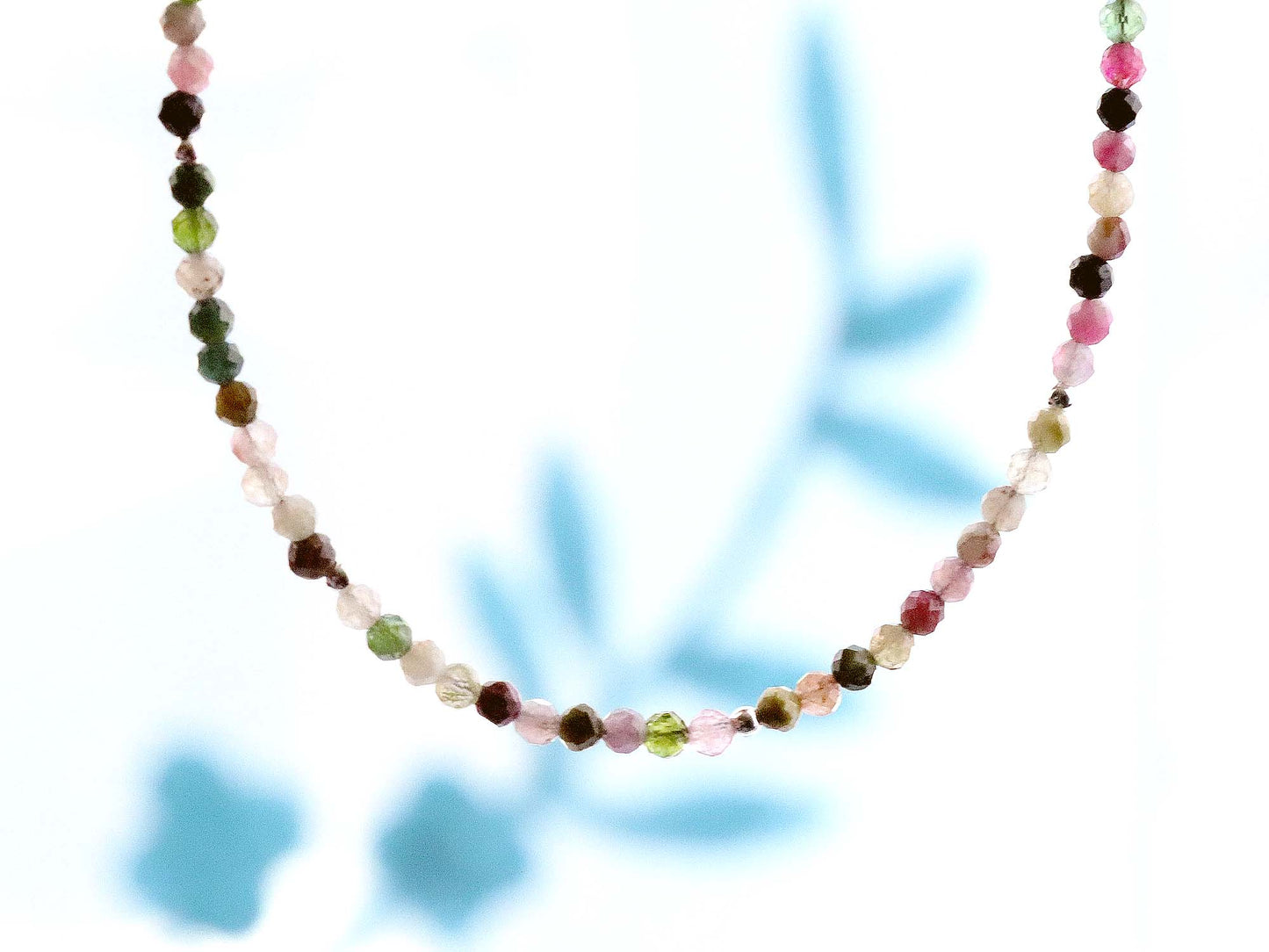 Tourmaline 3mm Faceted Beaded Choker, Bracelet, Natural Gemstones