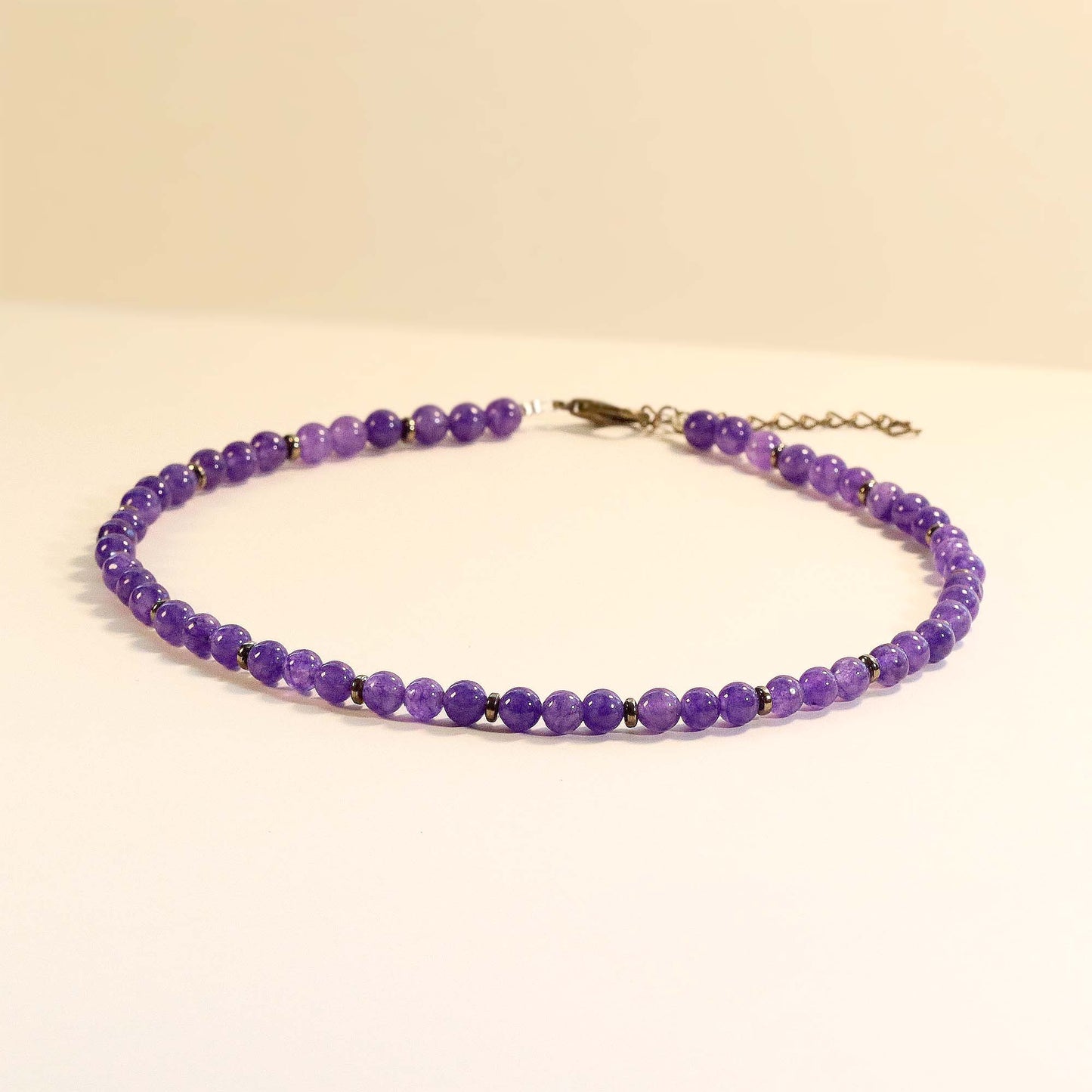 Amethyst 6mm Round Beaded Necklace, Bracelet, Natural Gemstones