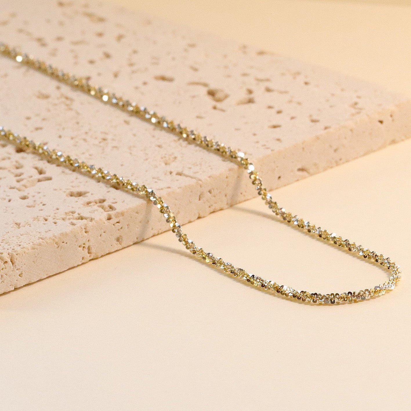 18K Gold Sterling Silver Chain Necklace, Minimalist Necklace, Daily Necklace