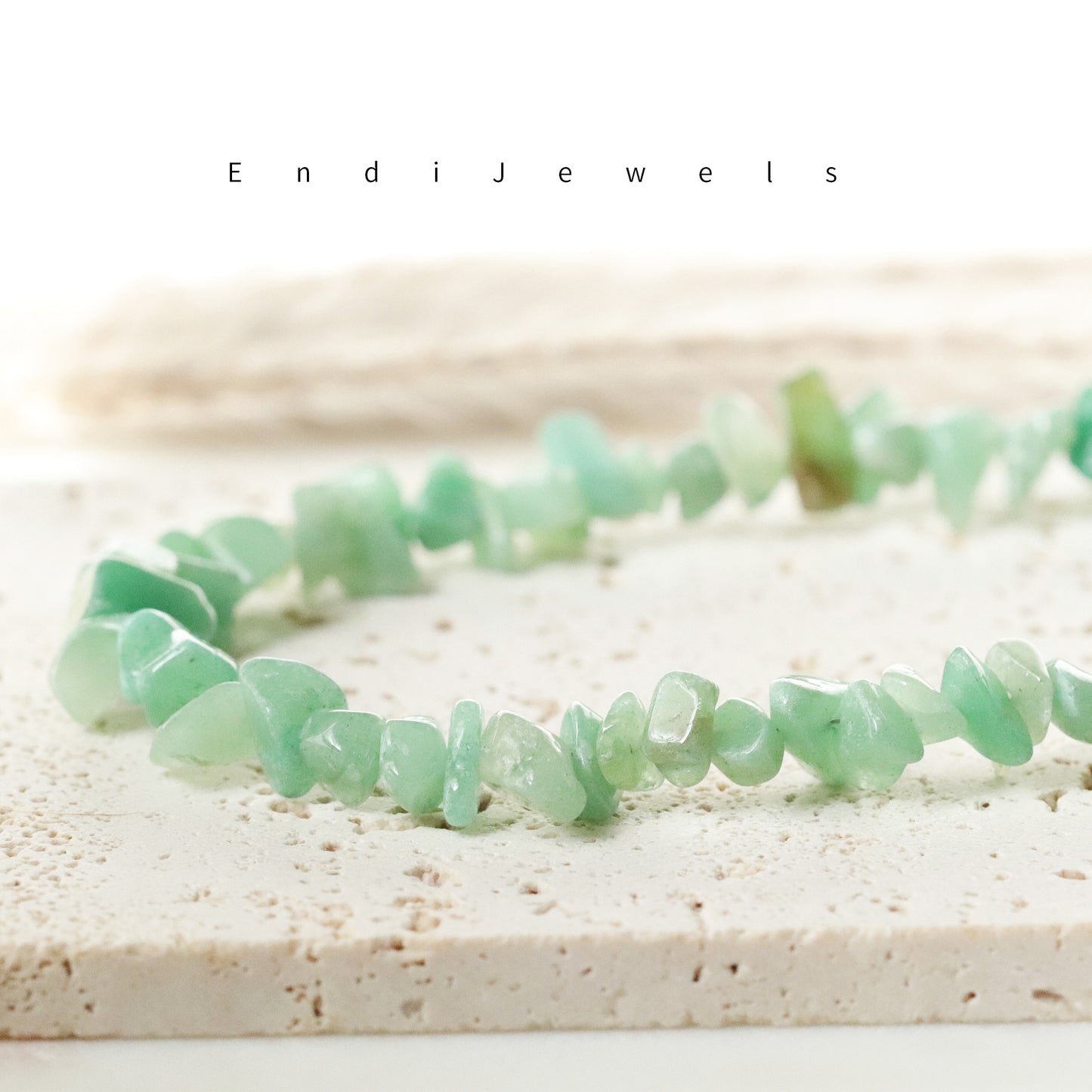 Green Aventurine Irregular Chips Stone Necklace, Bracelet, Natural Gemstones