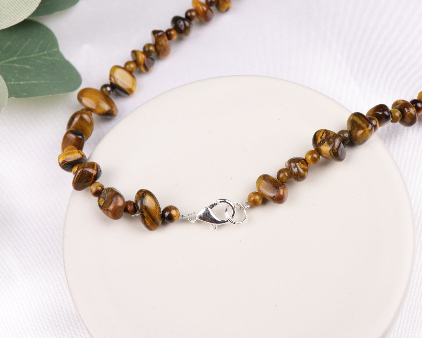 Tiger's Eye Irregular Chips Beaded Necklace, Bracelet, Natural Gemstones