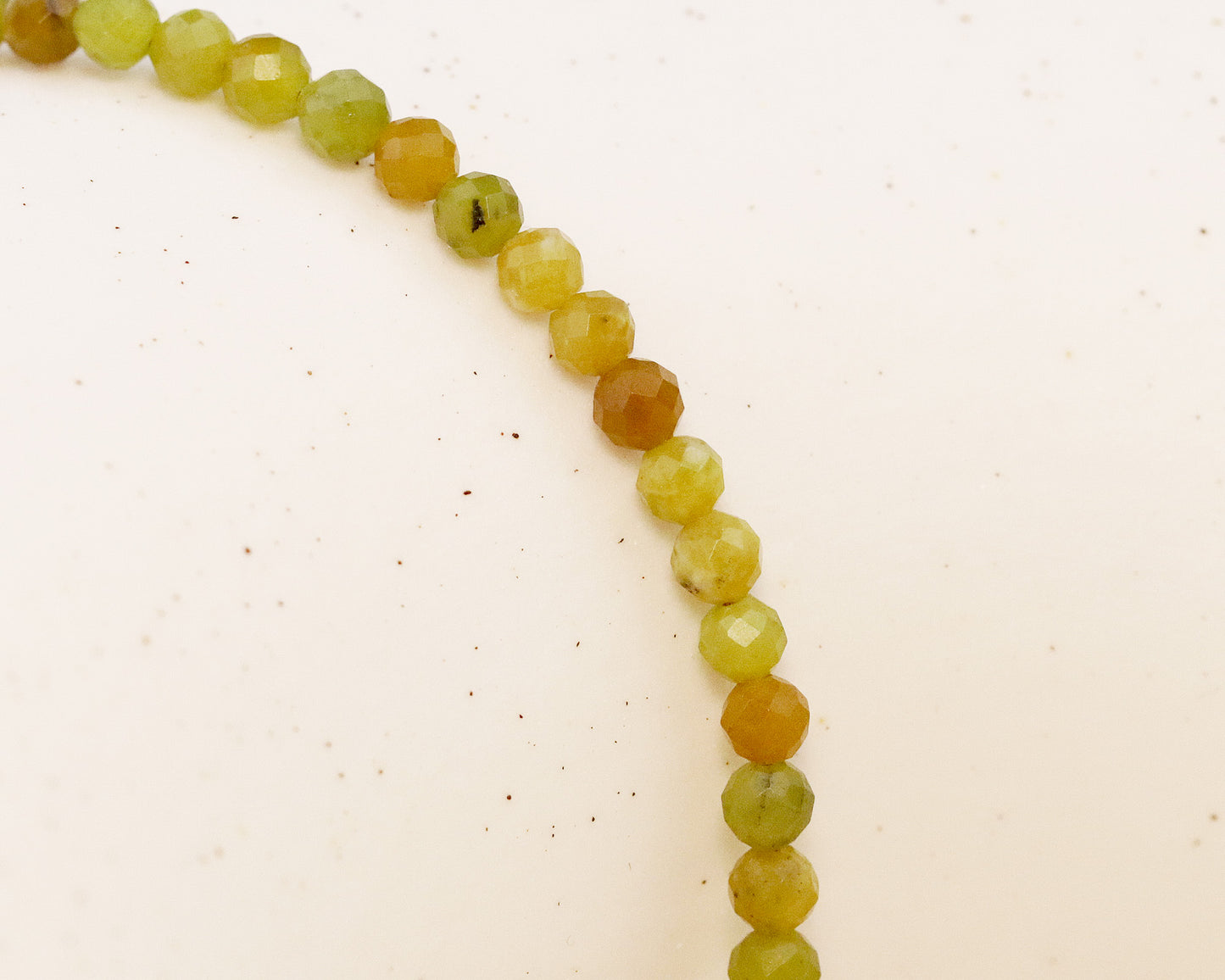 Canada Jade 3mm Faceted Beaded Choker, Bracelet, Natural Jade Gemstones