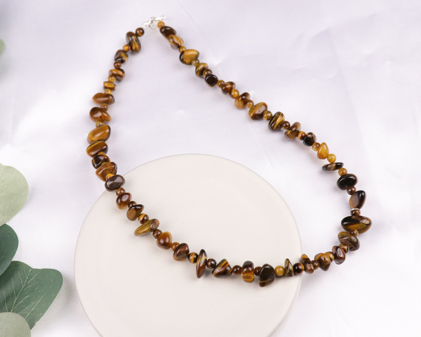 Tiger's Eye Irregular Chips Beaded Necklace, Bracelet, Natural Gemstones