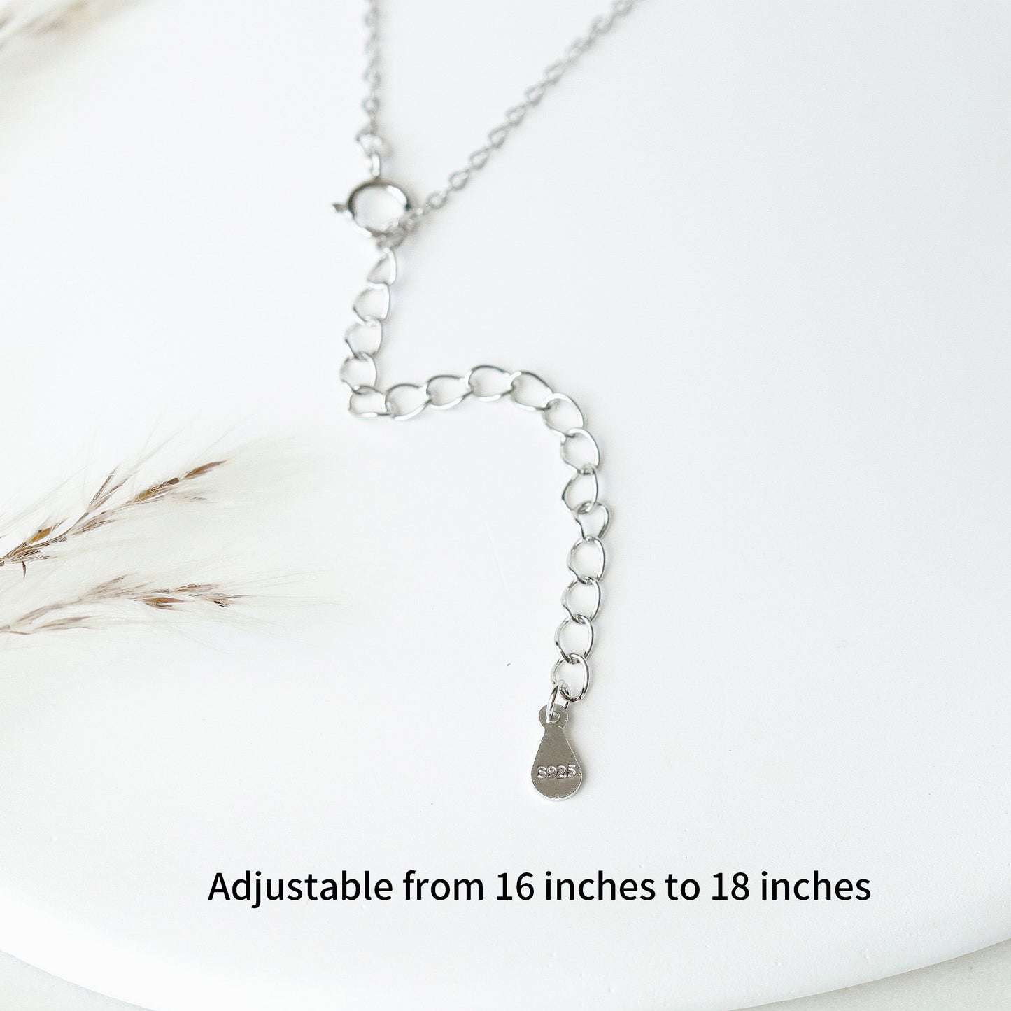 Dainty Water Drop Silver Choker, 925 Sterling Silver Chain Necklace, Minimalist Style