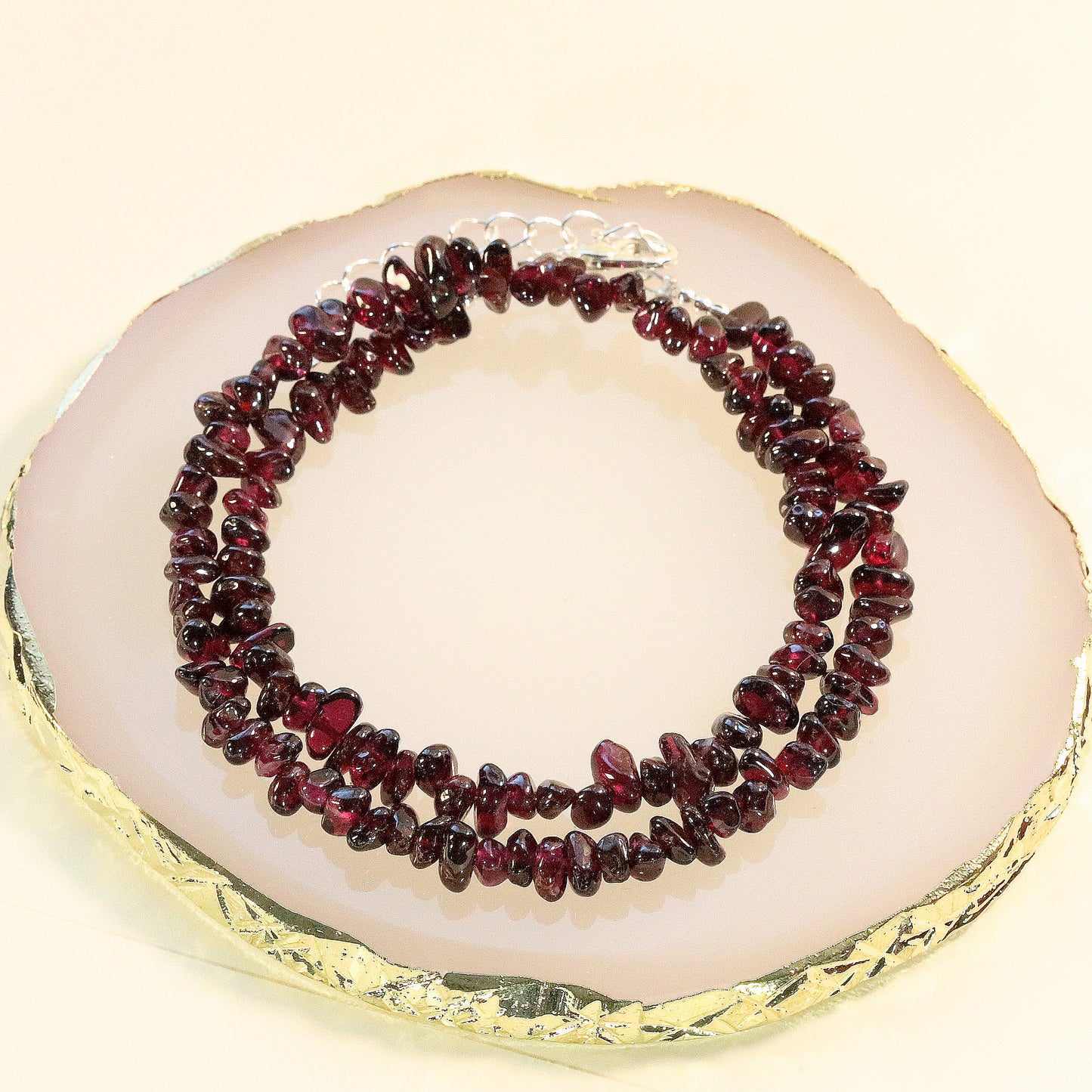 Garnet Irregular Chips 3mm-5mm Stone Necklace, Bracelet, Natural Gemstones