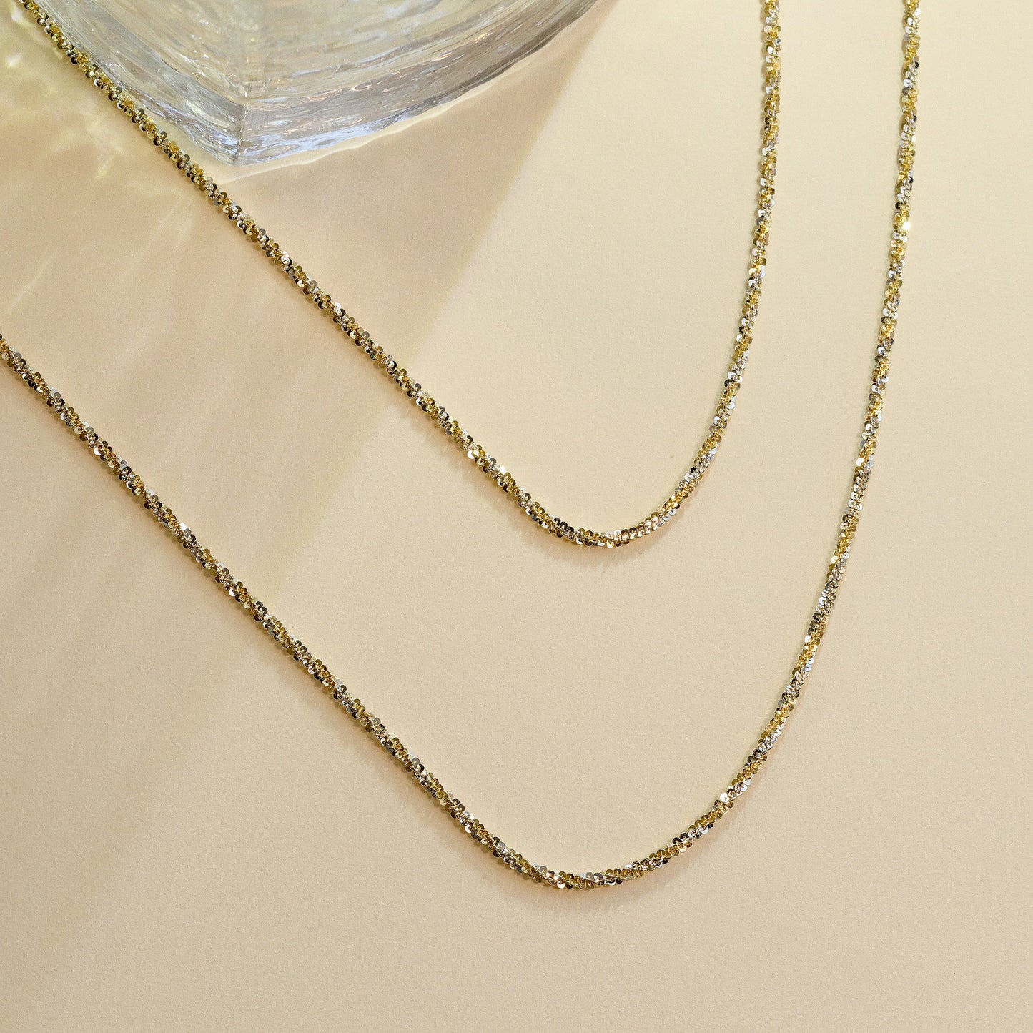 18K Gold Sterling Silver Chain Necklace, Minimalist Necklace, Daily Necklace