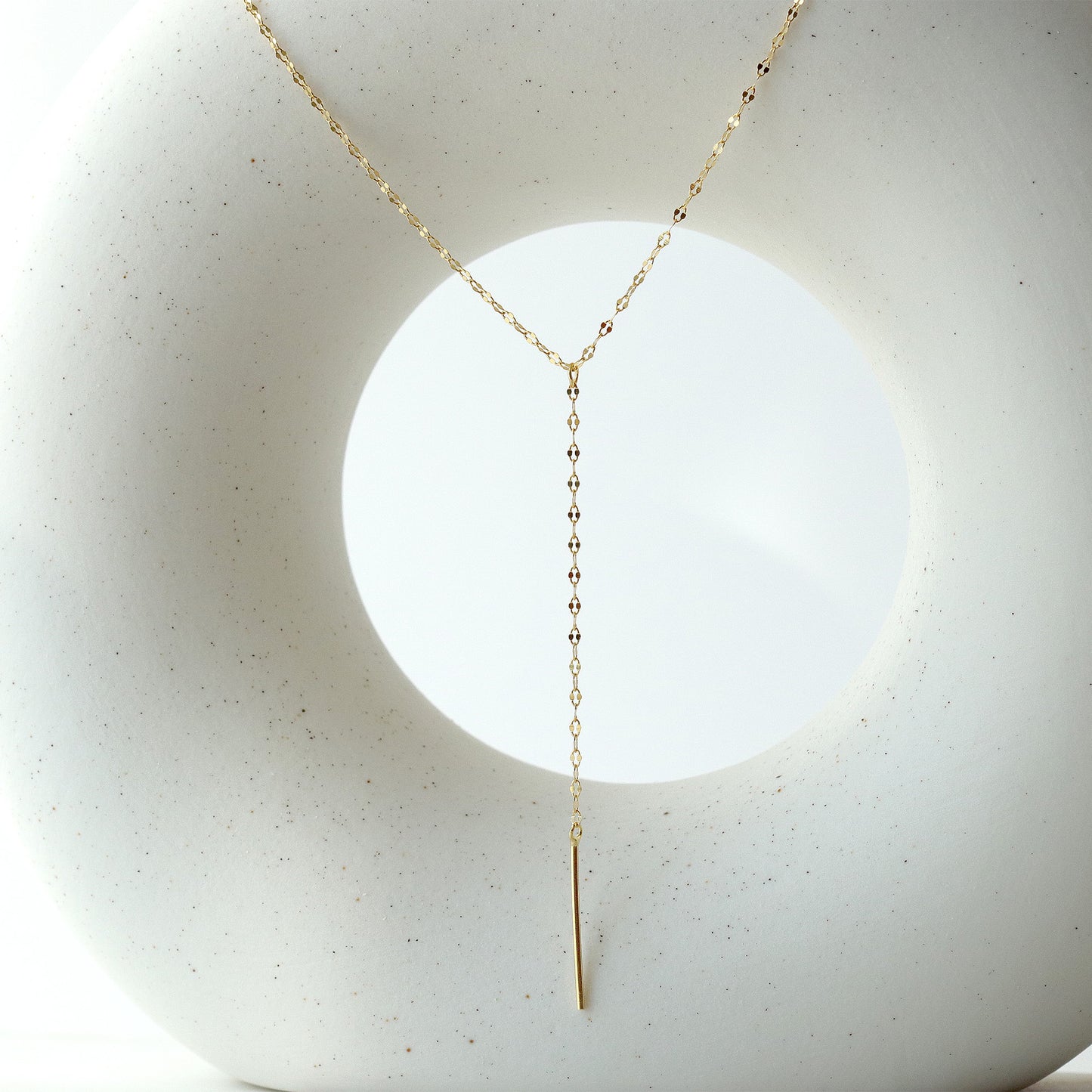 Long Chain Choker, Simple Gold Chain Necklace, 18K Plated 925 Sterling Silver, Minimalist Style