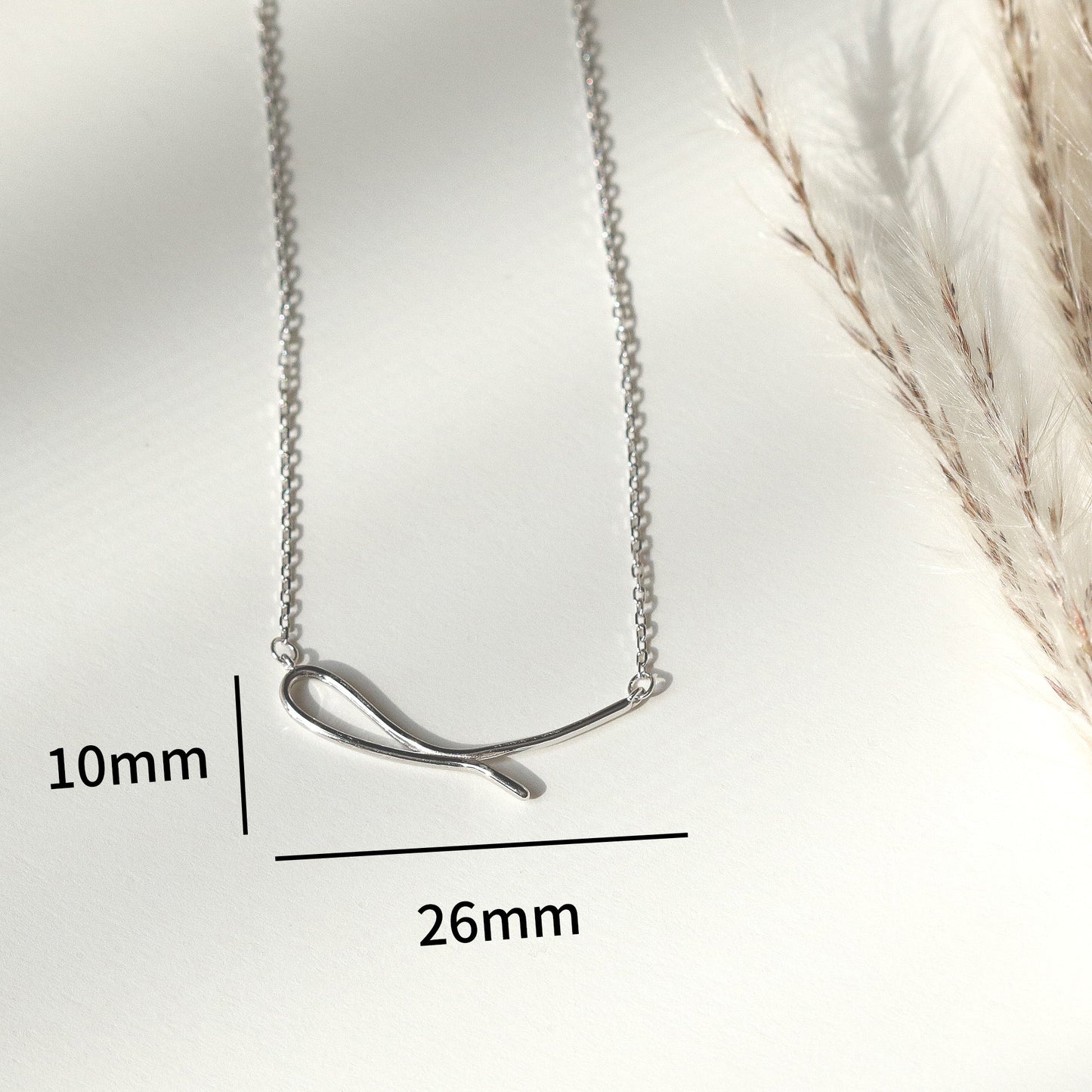 Dainty Silver Chain Choker, Minimalist Style, Geometric Design 925 Sterling Silver Chain Necklace