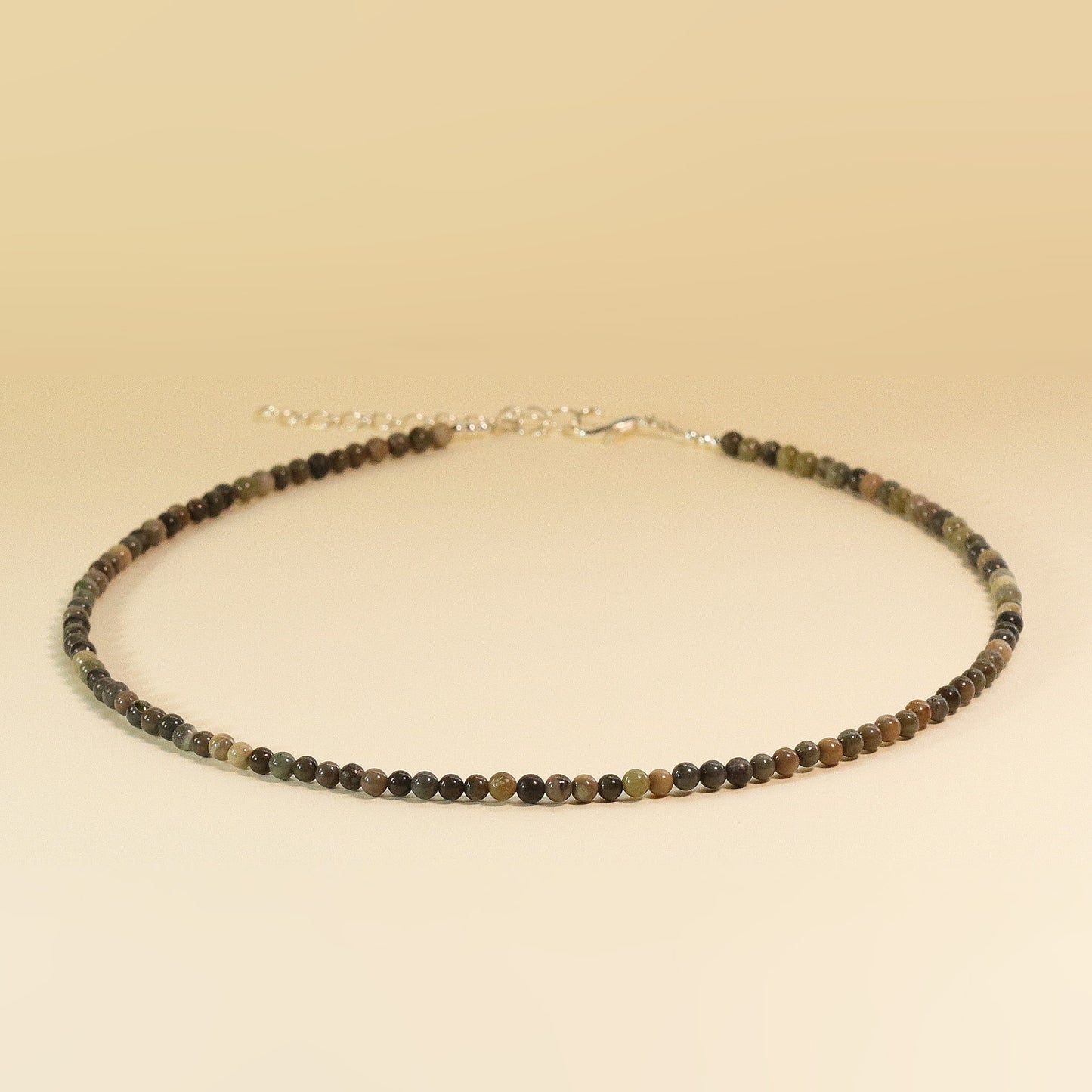 Picasso Jasper 3mm Round Beaded Choker, Bracelet, Natural Gemstones