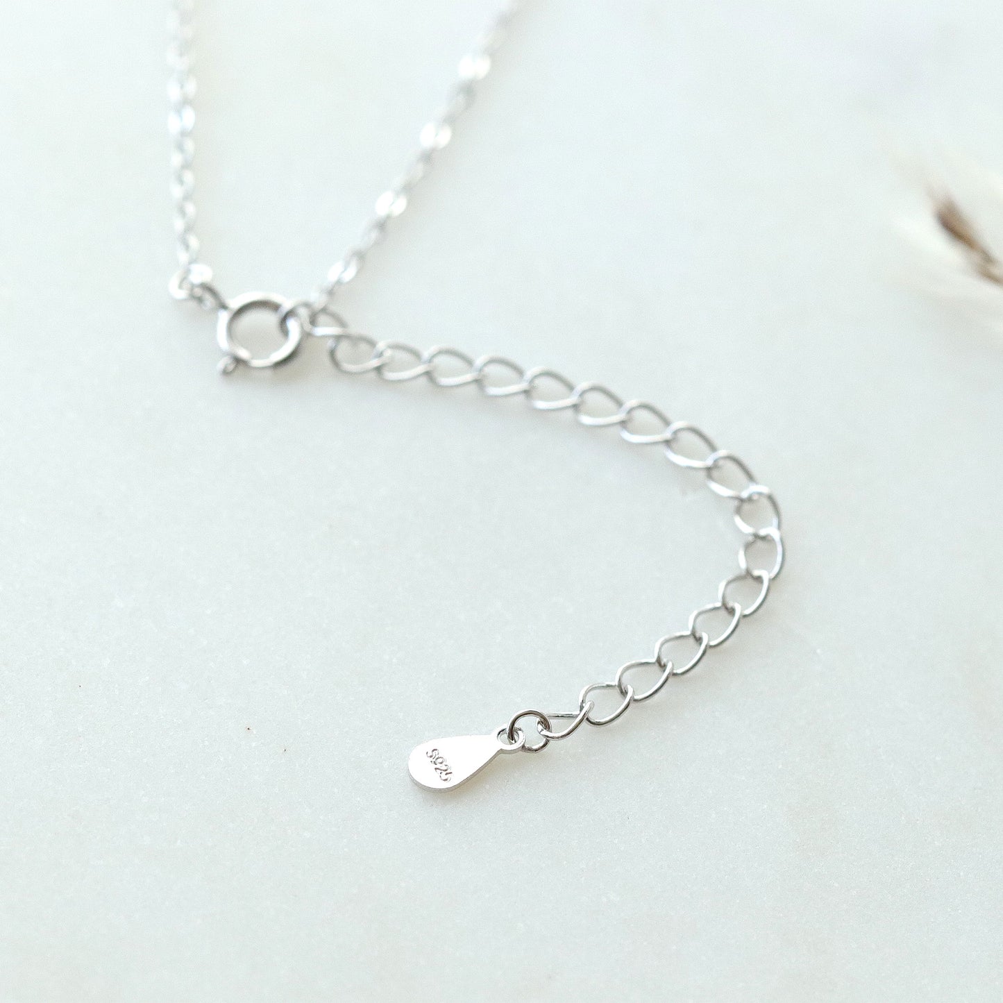 Electrocardiogram Pendant Necklace, 925 Sterling Silver, Simple Design, Minimalist Style Chain