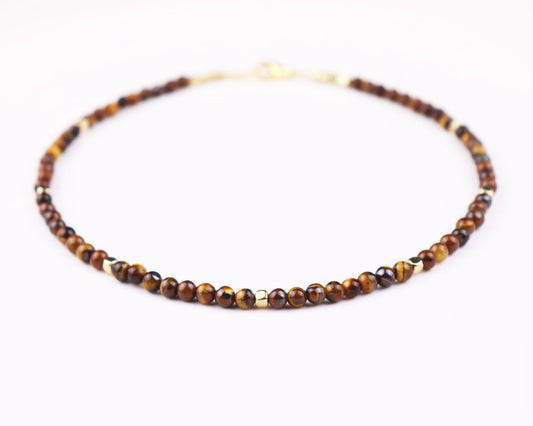 Tiger's Eye 4mm/6mm Round Beaded Necklace, Bracelet, Natural Gemstones