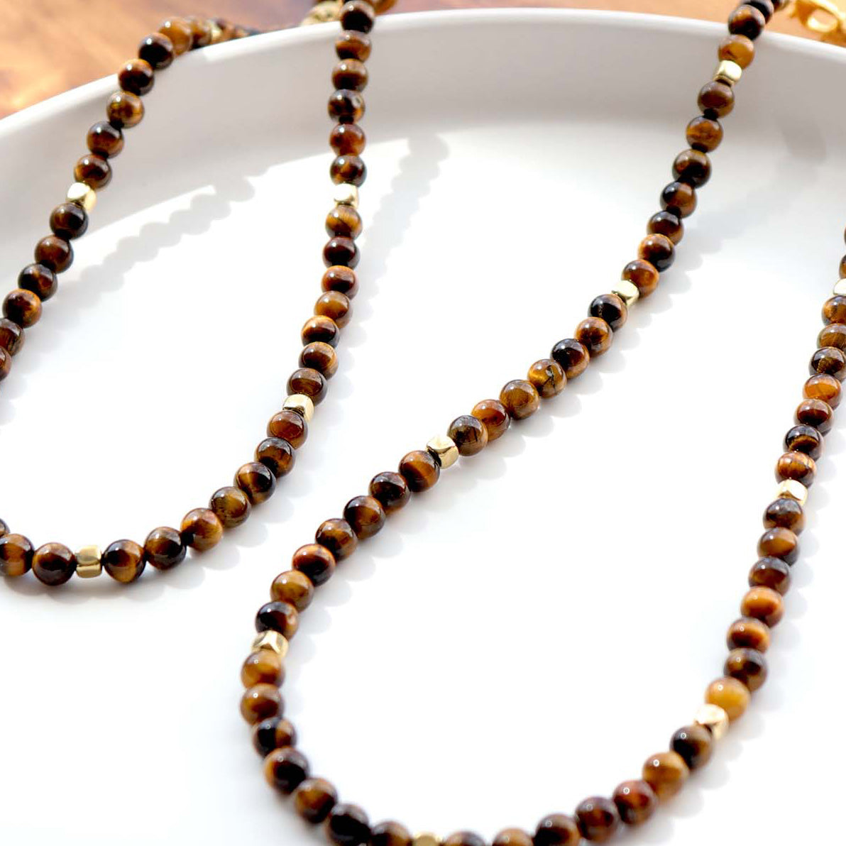 Tiger's Eye 4mm/6mm Round Beaded Necklace, Bracelet, Natural Gemstones