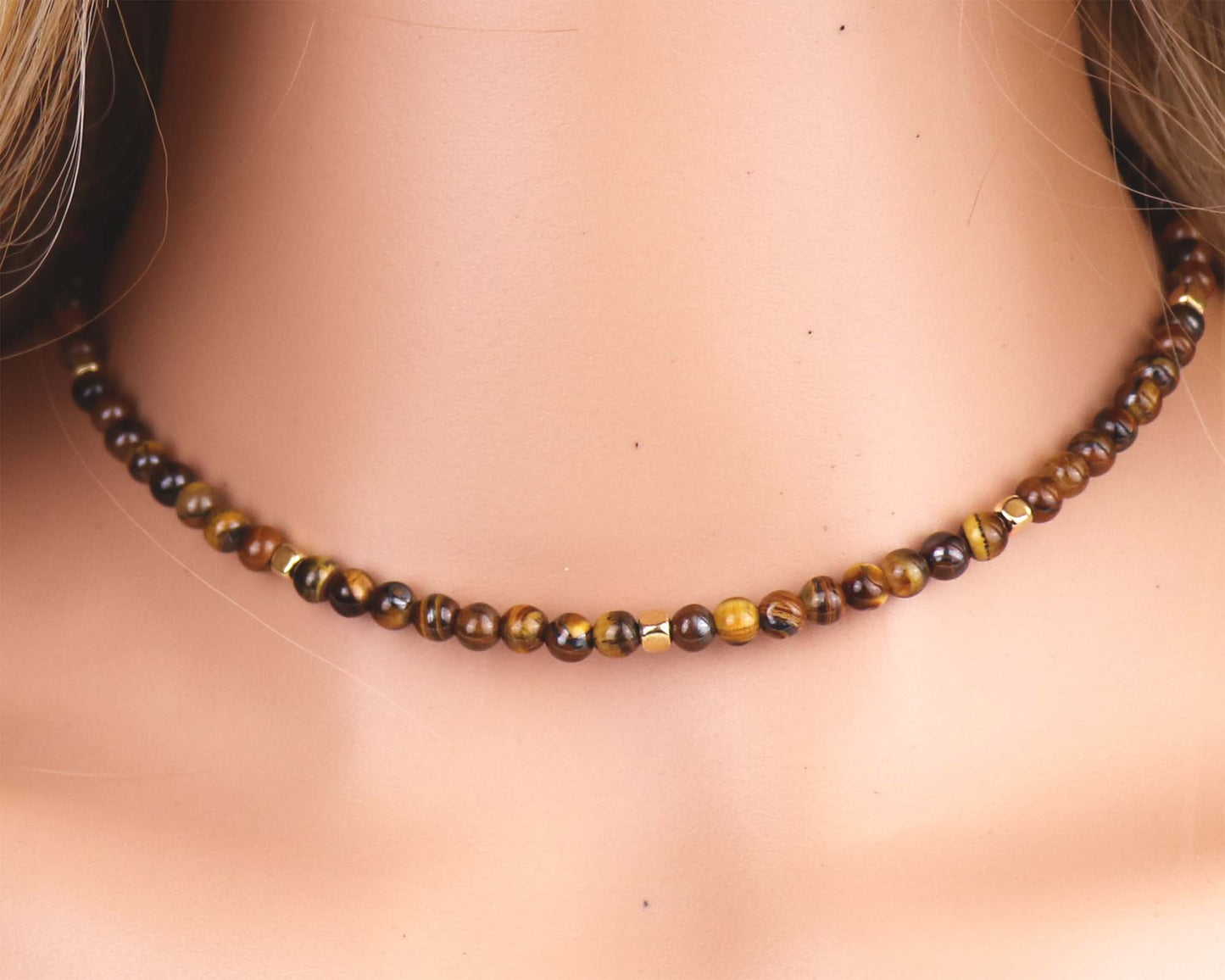 Tiger's Eye 4mm/6mm Round Beaded Necklace, Bracelet, Natural Gemstones